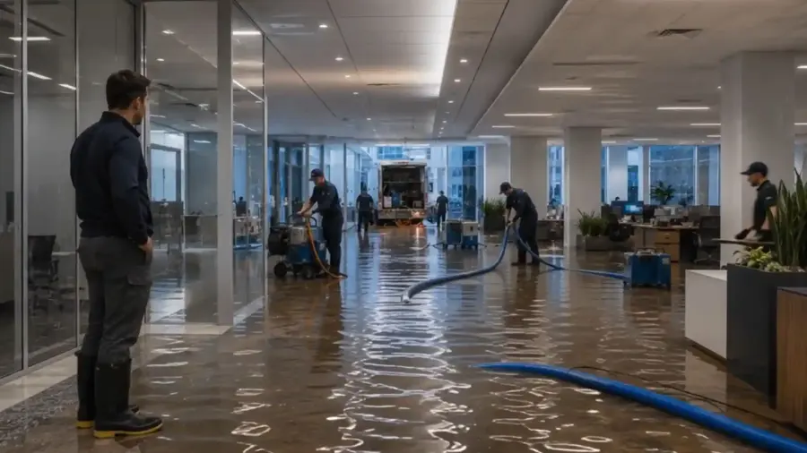 Commercial water damage restoration in a Marietta, GA building