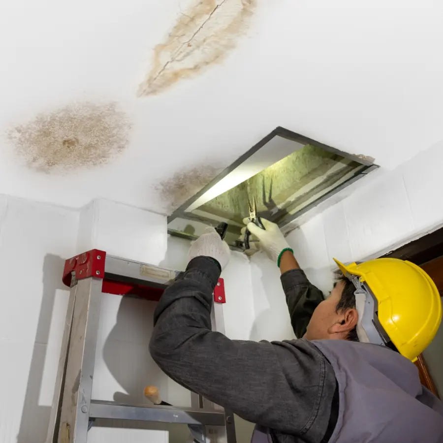 Frozen and burst pipe water damage in a Marietta, GA home