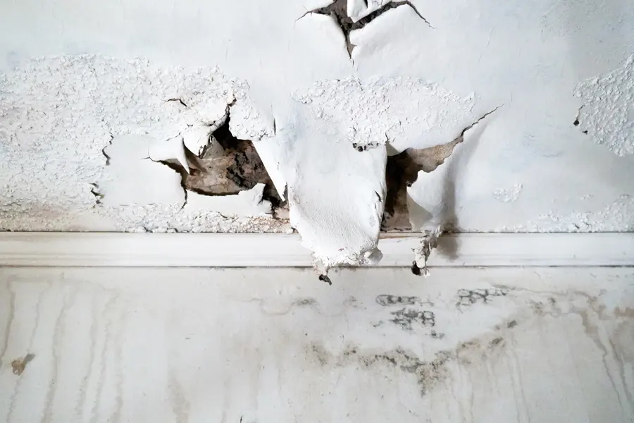 Roof and storm leak water damage in a Marietta, GA home